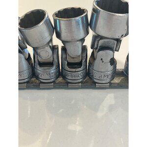 Snap-On 8-Piece Swivel Socket Set 3/8" Drive Metric Sizes 10mm-19mm Chrome Finis